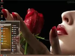 性感红唇与玫瑰xp电脑主题