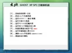 大地DADI GHOST XP SP3万能装机版V2015.07