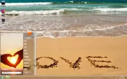 浪漫沙滩爱情win7主题桌面