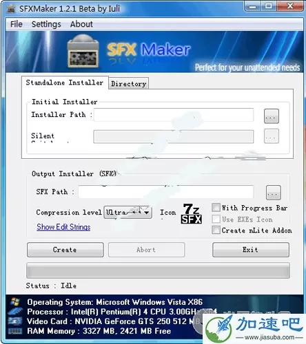 SFXMaker V1.2.1 Beta英文绿色免费版 [可以快速创建高级的自解压包生成工具]